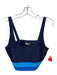 Beach Riot Size M Blue & Navy Polyester Ribbed Scoop Neck Bra Blue & Navy / M