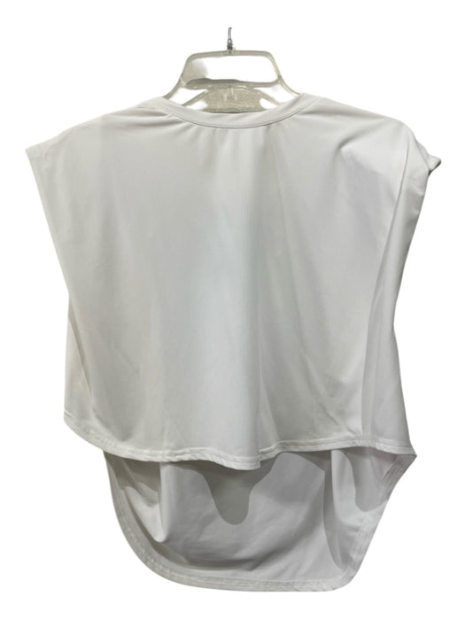 Beach Riot Size XL White Nylon & Spandex Shoulder Pads Crop Cap Sleeve Top White / XL