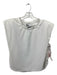 Beach Riot Size L White Nylon & Spandex Shoulder Pads Crop Cap Sleeve Top White / L