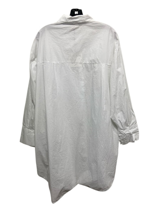 Sixty Days Size One Size White Cotton Button Down Collar Long Sleeve Dress White / One Size