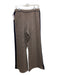 The Upside Size 10 Brown & Navy Print Knit Geometric Straight Wide Cut Pants Brown & Navy Print / 10