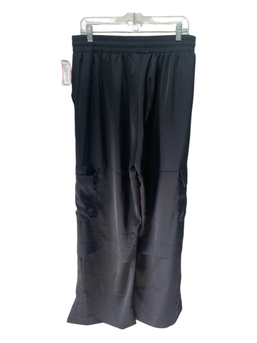 Beach Riot Size XL Black Polyester Satin Cargo Pockets Elastic Waist Pants Black / XL