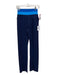 Beach Riot Size M Navy & Blue Polyester Blend Ribbed High Rise Straight Pants Navy & Blue / M