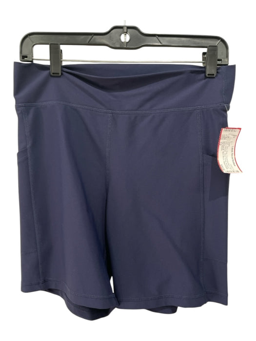 The Upside Size 12 Navy Blue Polyamide Blend High Rise Pockets Shorts Navy Blue / 12