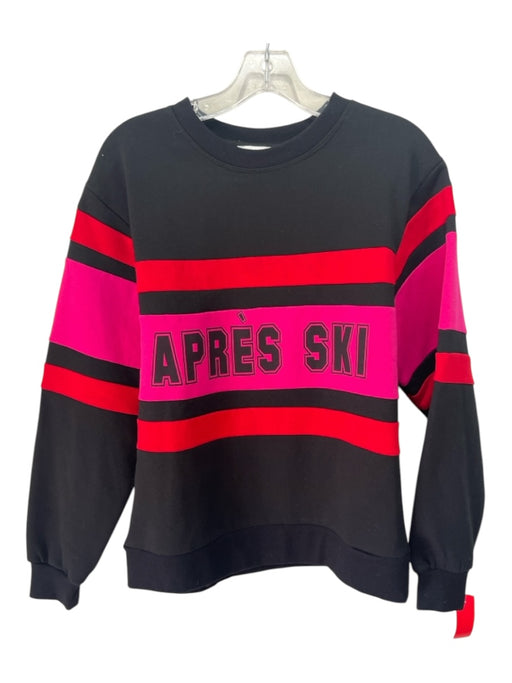 Beach Riot Size XS Black, Red, Pink Cotton & Polyester Logo Crew Neck Sweatshirt Black, Red, Pink / XS