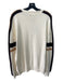 The Upside Size L Cream & Brown Cotton Crew Neck sleeve stripe Sweater Cream & Brown / L