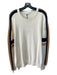 The Upside Size L Cream & Brown Cotton Crew Neck sleeve stripe Sweater Cream & Brown / L