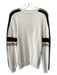 The Upside Size XS Cream & Brown Cotton Crew Neck sleeve stripe Sweater Cream & Brown / XS