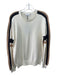 The Upside Size XS Cream & Brown Cotton Crew Neck sleeve stripe Sweater Cream & Brown / XS