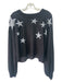 Beach Riot Size XL Black & Silver Acrylic & Polyester Crew Neck stars Sweater Black & Silver / XL