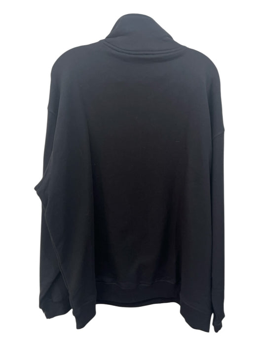 The Upside Size XXL Black Cotton Half Zip Long Sleeve Kangaroo Pocket Sweatshirt Black / XXL