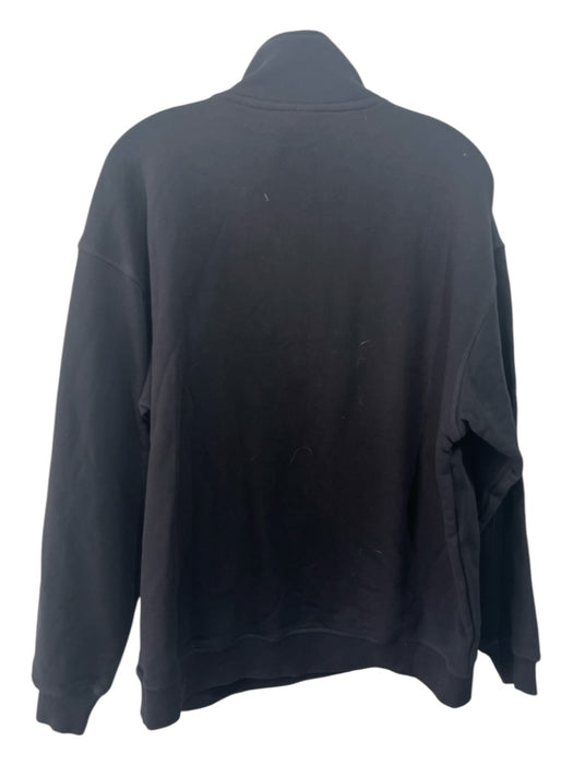 The Upside Size S Black Cotton Half Zip Long Sleeve Kangaroo Pocket Sweatshirt Black / S