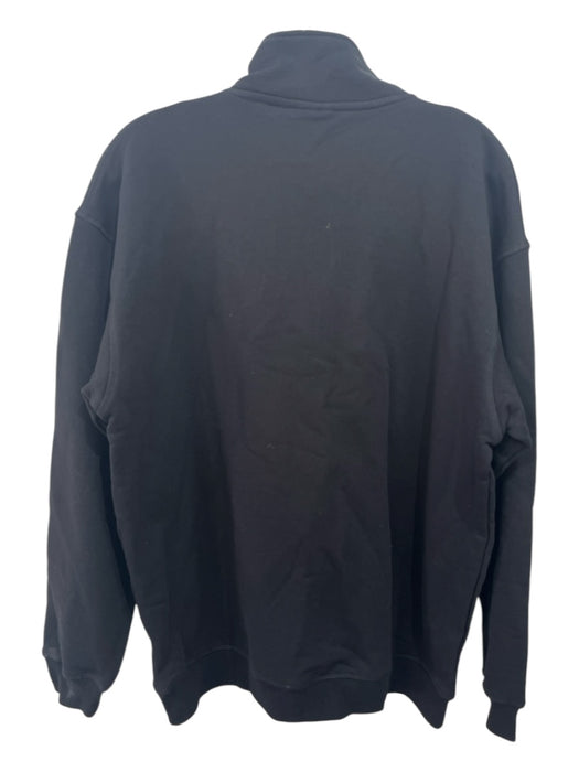 The Upside Size XS Black Cotton Half Zip Long Sleeve Kangaroo Pocket Sweatshirt Black / XS