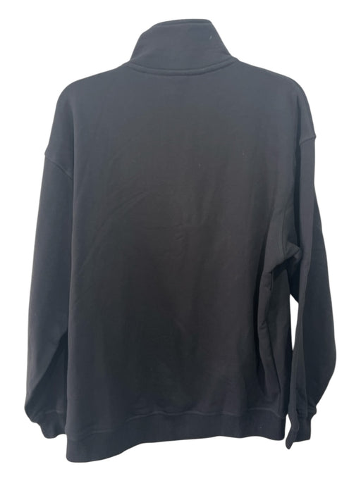 The Upside Size XS Black Cotton Half Zip Long Sleeve Kangaroo Pocket Sweatshirt Black / XS