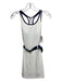 The Upside Size XXS White & Navy Blue Polyamide Blend Trim Belted Skort Dress White & Navy Blue / XXS