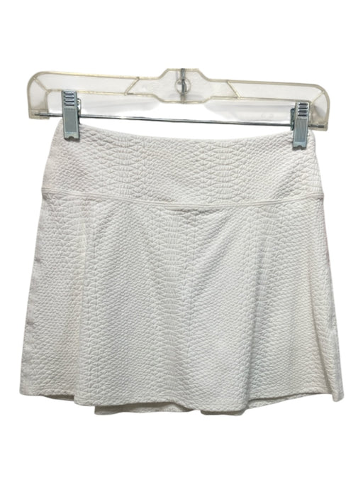 Gigi C Size XS White Polyamide Blend Snake Embossed Skort Tennis Skirt White / XS