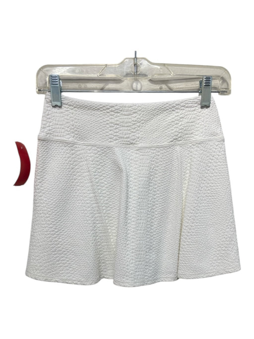 Gigi C Size XS White Polyamide Blend Snake Embossed Skort Tennis Skirt White / XS