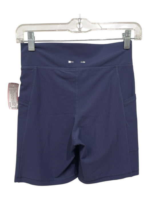 The Upside Size S Navy Blue Polyamide Blend High Rise Pockets Shorts Navy Blue / S