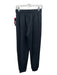 Nux Size M Black Modal & Polyester Blend Elastic Drawstring Waist Tapered Pants Black / M