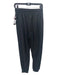 Nux Size L Black Modal & Polyester Blend Elastic Drawstring Waist Tapered Pants Black / L