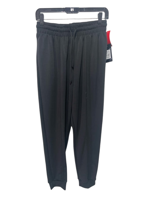 Nux Size L Black Modal & Polyester Blend Elastic Drawstring Waist Tapered Pants Black / L