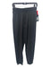 Nux Size L Black Modal & Polyester Blend Elastic Drawstring Waist Tapered Pants Black / L