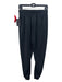 Nux Size L Black Modal & Polyester Blend Elastic Drawstring Waist Tapered Pants Black / L