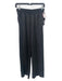 Nux Size S Black Modal Blend Elastic Drawstring Waist Straight Wide Pants Black / S