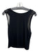 Nux Size S Black Rayon & Modal Sleeveless Mesh Detail Scoop Neck Top Black / S