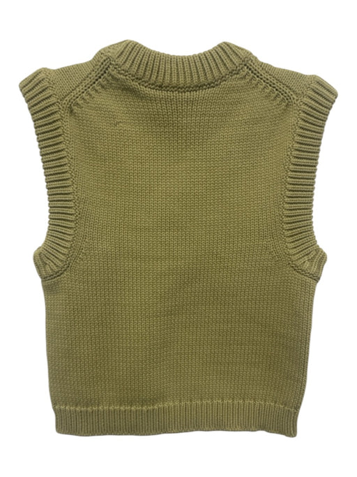 Tibi Size XXS Sage green Cotton Sleeveless Crochet Ribbed Sweater Sage green / XXS