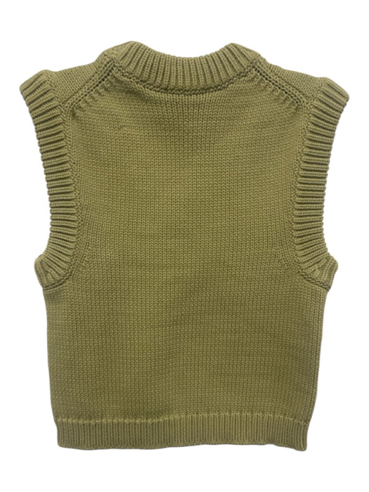 Tibi Size XXS Sage green Cotton Sleeveless Crochet Ribbed Sweater Sage green / XXS