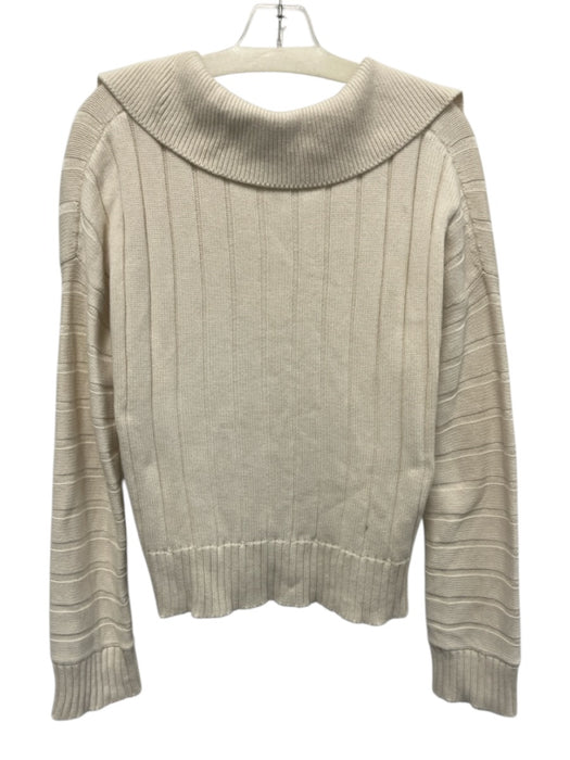 Goop G. Label Size XS Cream White Cotton Blend Long Sleeve Striped Sweater Cream White / XS