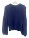 Club Monaco Size XS Navy Blue Wool Blend Long Balloon Sleeve Crochet Sweater Navy Blue / XS