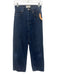 Agolde Size 23 Dark Wash Cotton Denim High Rise Whiskering Straight Leg Jeans Dark Wash / 23