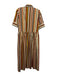 Parterre Size 2 Red, Yellow, Green Cotton Short Puff Sleeve Button Front Dress Red, Yellow, Green / 2