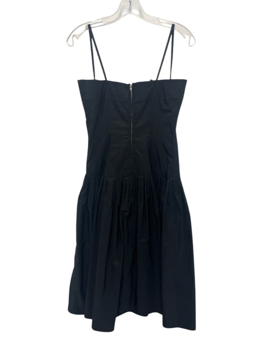 Hache Size 40 Black Spaghetti Strap Pleated Zip Back Midi Dress Black / 40