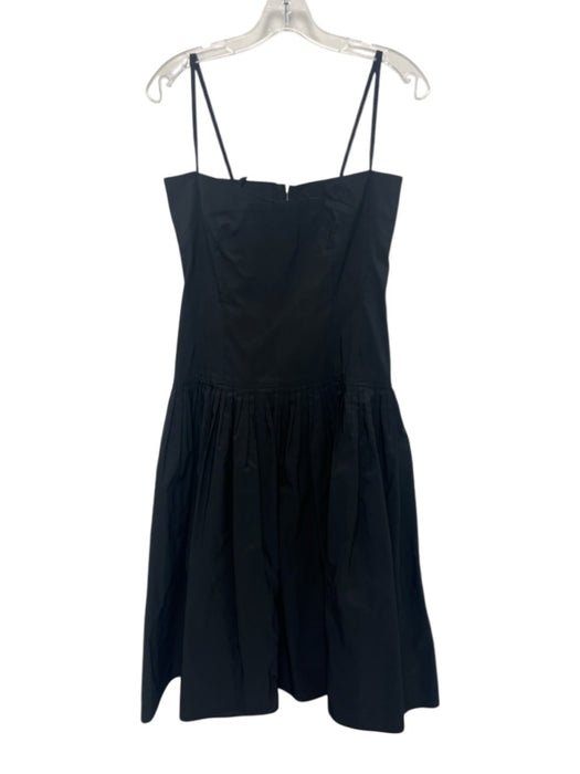 Hache Size 40 Black Spaghetti Strap Pleated Zip Back Midi Dress Black / 40
