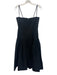 Hache Size 40 Black Spaghetti Strap Pleated Zip Back Midi Dress Black / 40