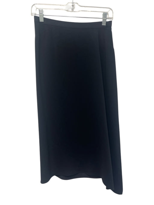 Helmut Lang Size XS Black Viscose Blend Elastic Waist Asymmetric Side Slit Skirt Black / XS