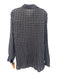 The Frankie Shop Size Est XS Navy Blue & Beige Cotton Button Front Plaid Top Navy Blue & Beige / Est XS