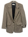 MNG Size XXS Black, Beige, Brown Polyester Blend One Button Houndstooth Jacket Black, Beige, Brown / XXS