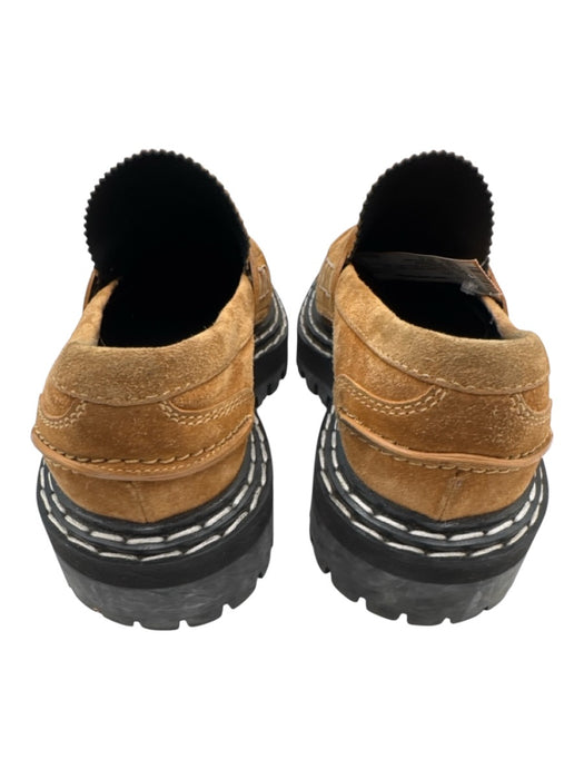 Proenza Schouler Shoe Size 37.5 Brown Leather Upper Almond Toe Lug Sole Loafers Brown / 37.5