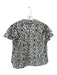 Elizabeth James the Label Size M Bone & Black Cotton Short Sleeve Flowers Top Bone & Black / M
