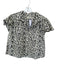 Elizabeth James the Label Size M Bone & Black Cotton Short Sleeve Flowers Top Bone & Black / M