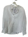 Tyler Boe Size L White Cotton Long Balloon Sleeve Split Back Top White / L