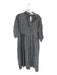 Dolma Size L Black & Tan Cotton Long Sleeve Print Collar Button Down Dress Black & Tan / L