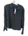 Madewell Size M Black Viscose Blend Long Sleeve Collar Button Down Top Black / M