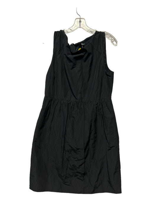 J. Crew Size 12 Black Cotton Sleeveless Back Zip Dress Black / 12