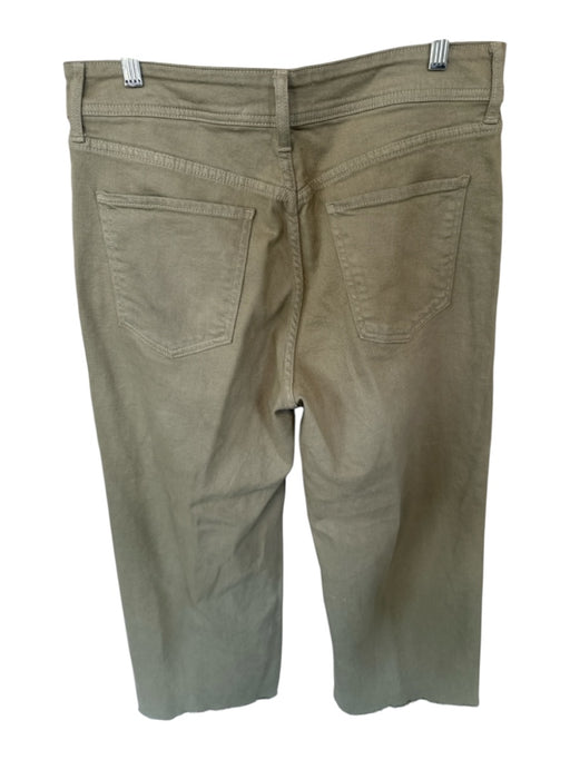 Just Black Denim Size 31 Green Denim Wide Leg Frayed Edge Pockets Pants Green / 31