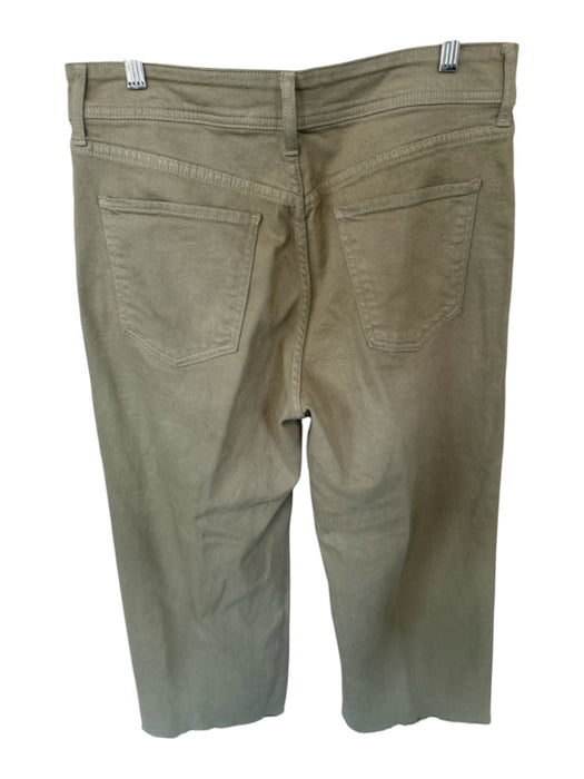Just Black Denim Size 31 Green Denim Wide Leg Frayed Edge Pockets Pants Green / 31